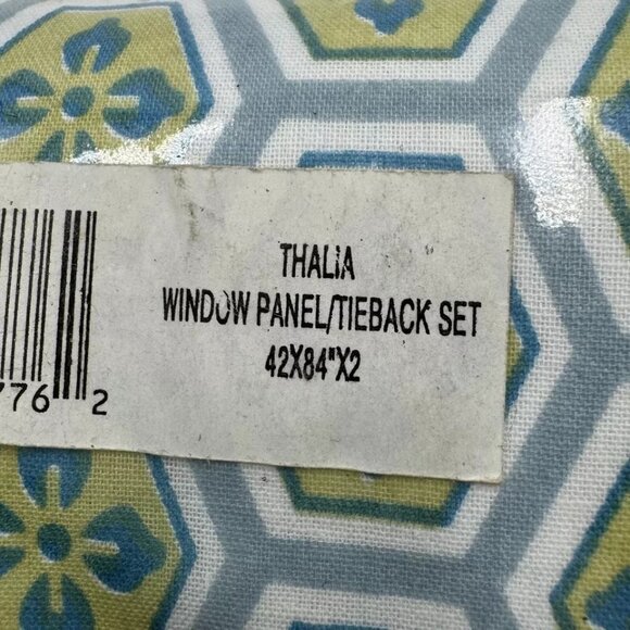 Barefoot Bungalow Thalia Multicolor Geometric Window Curtain Panel Tieback Set - Picture 5 of 7